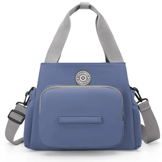 Mochila maternal celeste