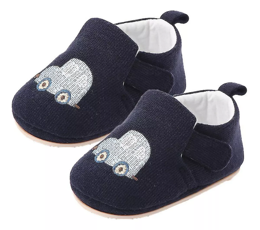 Calzado infantil - Zapatito azul con diseño de auto