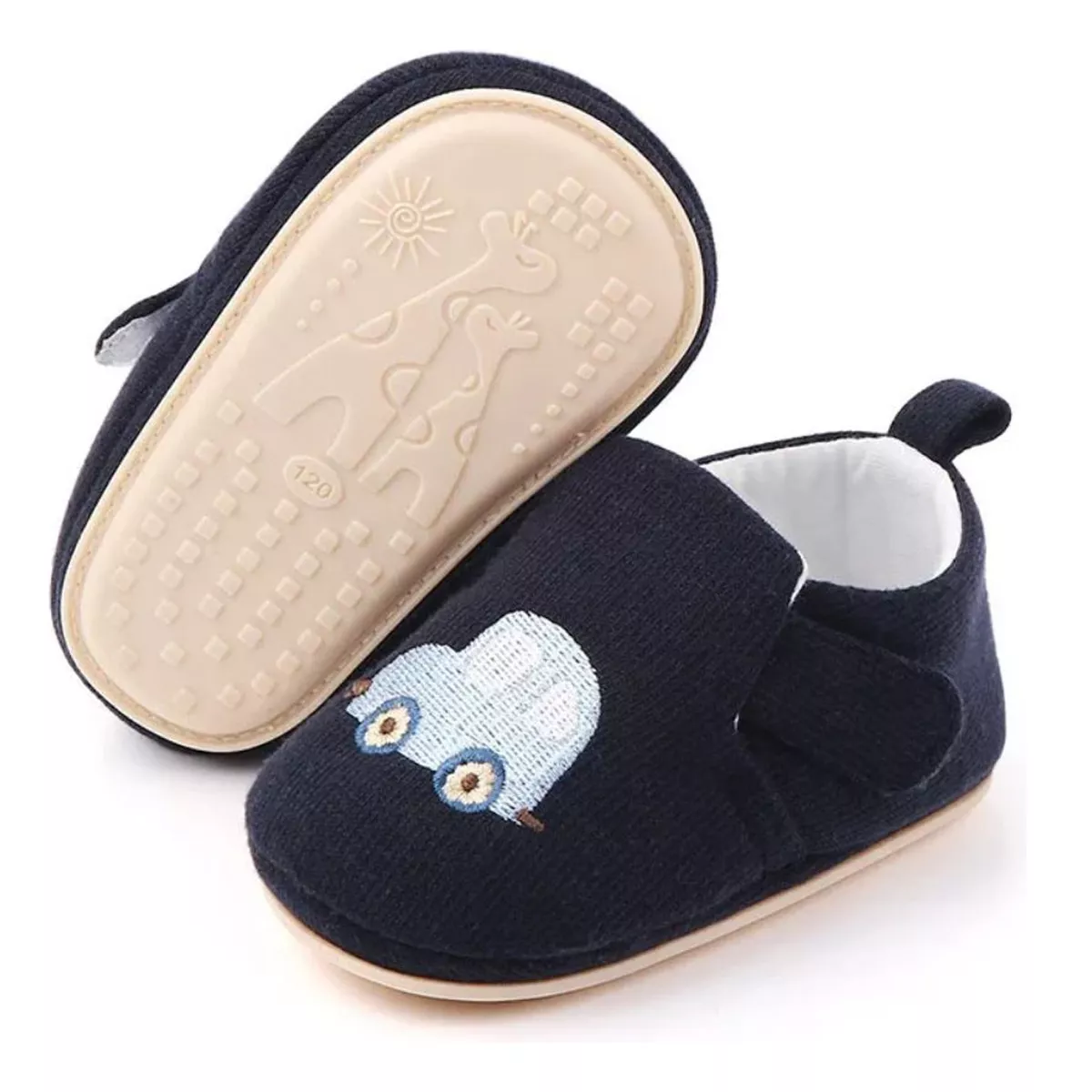 Calzado infantil - Zapatito azul con diseño de auto